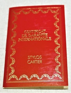 CARTIER Kugelschreiber Garantie Zertifikat LEER Booklet Panthere Santos Roadster - Bild 1 von 5