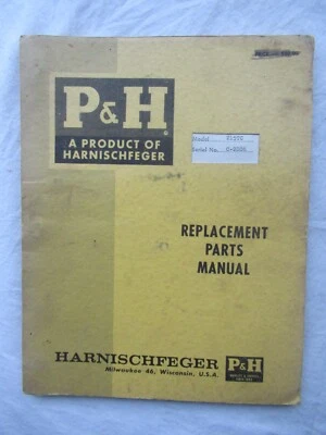 P&H Harnischfeger Model 215TC SN-2086 Crane Repair Parts Manual Catalog Book - Image 1 of 4