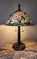 Dale Tiffany Rose Bush Stained Glass Table Lamp 
