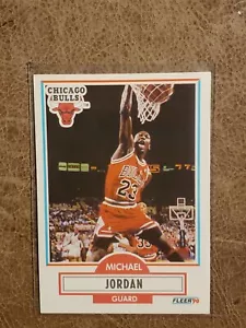 Fleer Michael Jordan 1990 tarjeta #26 de los Chicago Bulls -406- - Imagen 1 de 2