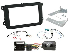 KIT DE MONTAJE DE CONTROLES DE DIRECCIÓN DE TALLO DOBLE DIN FACIA PARA VW GOLF EOS TIGUAN - Imagen 1 de 1