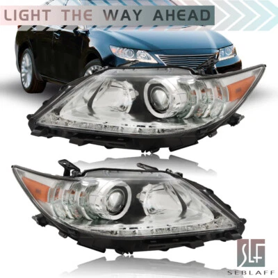 Headlight For 2013-2015 Lexus ES300H ES350 HID/Xenon Chrome Left+Right Side 2pcs - Image 1 of 4