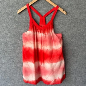 C&C California Top Womens Medium Coral Tie Dye Tank Summer Boho Hippie - Picture 1 of 11