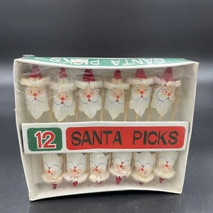 12 Honeycomb Santa Party Picks for Cocktails or Hors D’Oeuvres Japan NIB Vintage - Picture 1 of 7