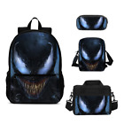 Venom Toddlers Backpack Set Kids Insulated Lunch Bag Crossbody Bag Pen Box Gifts