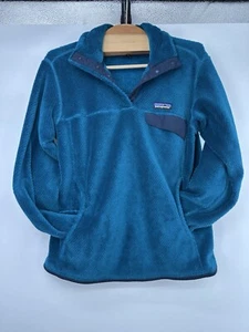 Patagonia Womans Fleece Pullover Blue Teal Size Medium Polartec   Thermal Pro - Picture 1 of 12