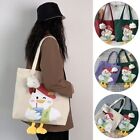 Canvas Shoulder Bag Cartoon Duck Handbag Durable Canvas Bag