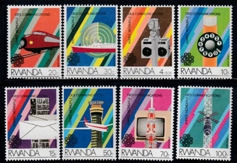 RWANDA World Communications Year MNH set Cover