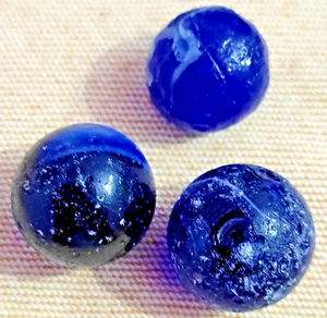 Old marbles rail road 3 no blue 0.65,0.63'', 0.56''with outer streak handmade - Picture 1 of 24