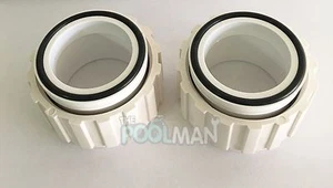 2 Pack of Waterway 400-4060 Pump or Filter Unions with O-Rings 400-4060B - Picture 1 of 3