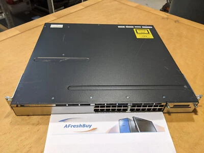 Cisco WS-C3750X-24P-S V02 Gigabit PoE + 24 port Ethernet Switch - Reset & Tested - Image 1 of 4