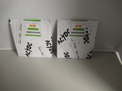 ROCK GROUP ACDC SKETCH LOGO COTTON TOSS FABRIC FAT QUARTER 18" X21" Lot Of 2 - Image 1 of 4