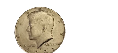 ERROR 1981 P   Kennedy Half Dollar   Clogged P, Light We Trust       No Reserve! - Image 1 of 3