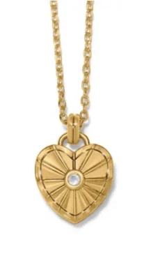 Брайтон Esprit сердце маленький золотой кристалл подвеска ожерелье с Ярлыками $68 - Изображение 1 из 3