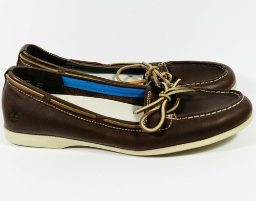 Scarpe mocassini mocassini da donna Timberland Benin ballerine da barca in pelle taglia 10M