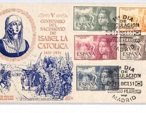 SPAIN 1951 FDC *ISABELLA THE CATHOLIC* Madrid ILLUSTRATED First Day Cover YQ253 - Picture 1 of 9
