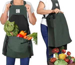 Gardening Apron with Pockets and Harvesting Bag - Unisex durable canvas design - Picture 1 of 7