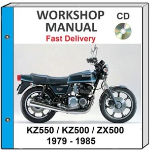 KAWASAKI KZ500 KZ550 ZX500 1982 1983 1984 1985 SERVICE REPAIR SHOP MANUAL ON CD - Picture 1 of 1