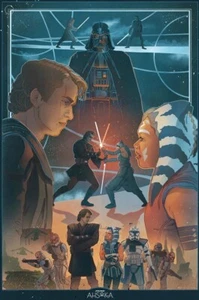 Star Wars Ahsoka Tano Darth Vader Poster Lithograph Print Art 16x24 Mondo - Picture 1 of 1