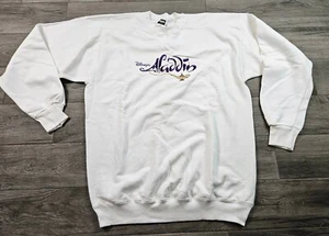 Vintage DISNEY ALADDIN PROMO Sweatshirt RARE 1993 Embroidered Tultex XL - Picture 1 of 13