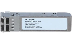 Dell - 407-BBOP - Module émetteur-récepteur SFP+ - 10 GigE - 10GBase-LR - jusqu'à 10 km - Photo 1/4