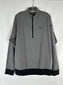 Travis Mathew Performance 1/4 Zip Golf Windbreaker Mens Size L Gray Long Sleeve  - Picture 1 of 16