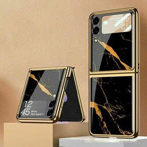 Für Samsung Galaxy Z Flip 3 5G Muster Glas Rückseite Stoßfest Slim Case Hülle - Bild 1 von 18