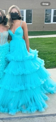 Sherri Hill Usado Una Vez Formal Bola Azul Regreso a Casa Concurso Foto 1 de 4