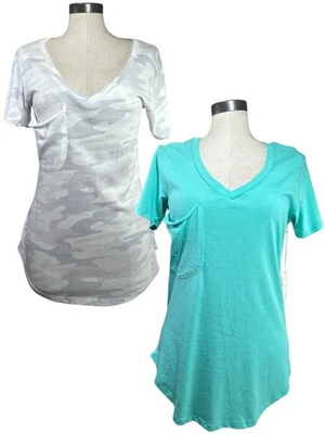Z SUPPLY The VNeck Bolsillo Camiseta Paquete de 2 Talla S Gris Turquesa Camuflaje Mezcla de Algodón Foto 1 de 4