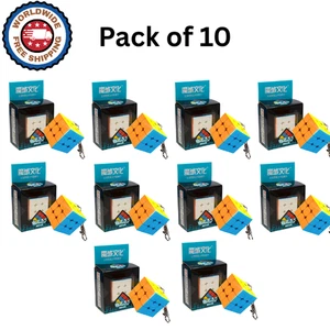 MoYu MoFang JiaoShi MEILONG MINI 3X3 SCHLÜSSELANHÄNGER Ohne Aufkleber Würfel - (10er Pack) - Bild 1 von 7