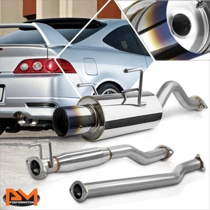 For 02-06 Acura RSX DC5 Non Type-S 4" Burnt Tip Muffler Catback Exhaust System - Picture 1 of 5
