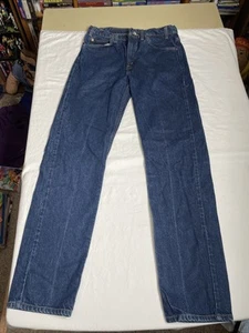 Jeans rectos vintage años 90 para hombre Levi's 505 naranja lengüeta azul oscuro 33x34 hechos en EE. UU. - Imagen 1 de 13