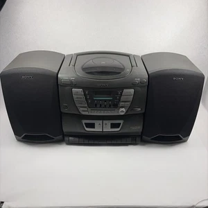 Vintage SONY CFD-ZW165 AM/FM Stereo Cassette Registratore CD Boombox - Foto 1 di 15