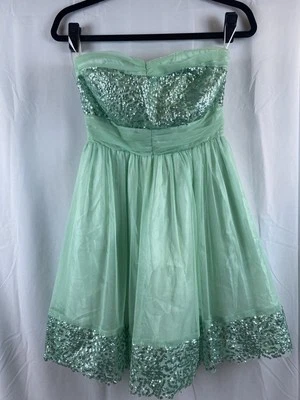 Vestido Delia’s Sin Tirantes Mini Resorte Verde Tul Superposición Juniors Talla 1/2 Foto 1 de 4