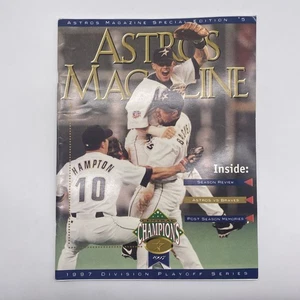 Houston Astros Magazine 1997 Division Playoff Series Biggio Bagwell Hampton - Picture 1 of 4