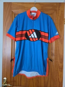Maglia ciclismo Adidas vintage magliette top adulti taglia XL 56 cm ex condizioni  - Foto 1 di 8