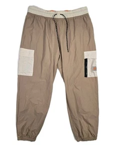 Nike DriFit Pants Womens Brown Cargo Windbreaker Track Baggy Womens XL 36x28 - Picture 1 of 11