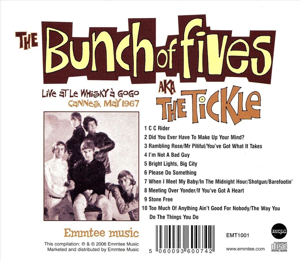THE BUNCH OF FIVES LIVE AT LE WHISKY A GOGO CANNES 1967 NEW CD - Image 1 of 1
