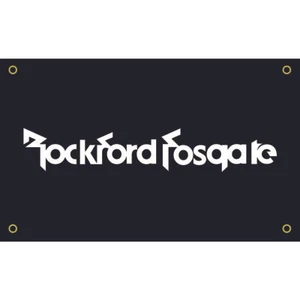 Rockford Fosgate black Sign Flag decorative Banner HIFI Sound room Audio Display - Picture 1 of 15