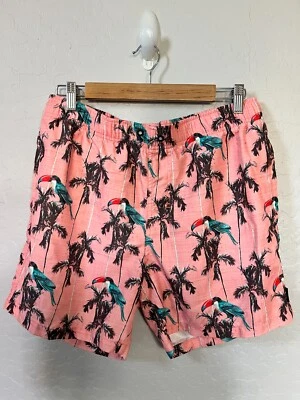Bañador Ring Of Fire Para Hombre L Rosa Pantalones Cortos con Tucanes Falta Cordón Foto 1 de 4