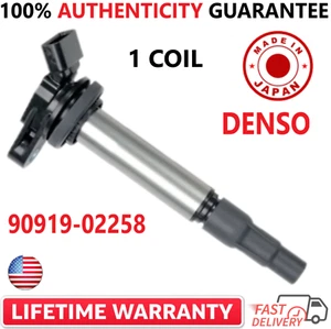 x1 OEM DENSO Ignition Coil For 2008-2015 Toyota, Lexus 1.8L 2.4L I4, 90919-02258 - Picture 1 of 5