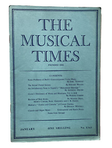 The Musical Times magazine de musique vintage années 1950 janvier 1956 post-guerre 1343