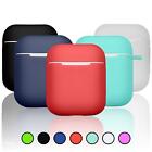 Zubehör für Apple AirPods Lade-Behälter – Silikon Schutz-Hülle matt – 6 Farben