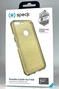Speck Presidio Clear + Gold Glitter Case For Google Pixel 5 (1st Gen) - Picture 1 of 2