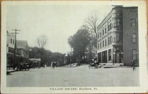 Postal Bradford, VT 1920: Village Square / Downtown - Vermont - Imagen 1 de 1