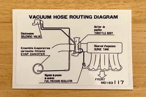 Vacuum Hose Routing Diagram Decal (N/A) - Bild 1 von 1