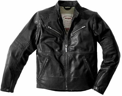 €549 SPIDI Garage Herren Motorrad Lederjacke Schwarz Leather Jacket Gr. 58 (XL) - Bild 1 von 4