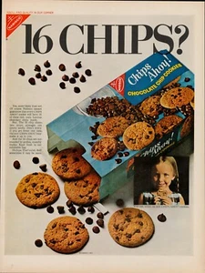 1967 Nabisco Chips Ahoy Chocolate Chip Cookies Vintage Retro Print Ad Dessert - Picture 1 of 8