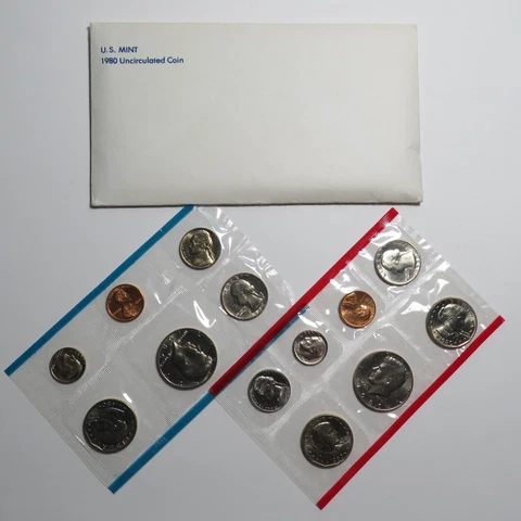 1980 US Mint Set - 13-Coin P&D Uncirculated Cover