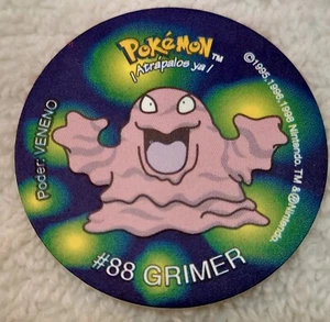 HTF 1998 NOS Tazos SABRITAS POKEMON 1 GRIMER #88 Pog Taps Mexico Nintendo - Picture 1 of 2